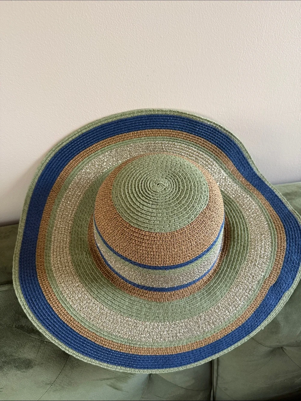 Striped Wide Brim Beach Hat
